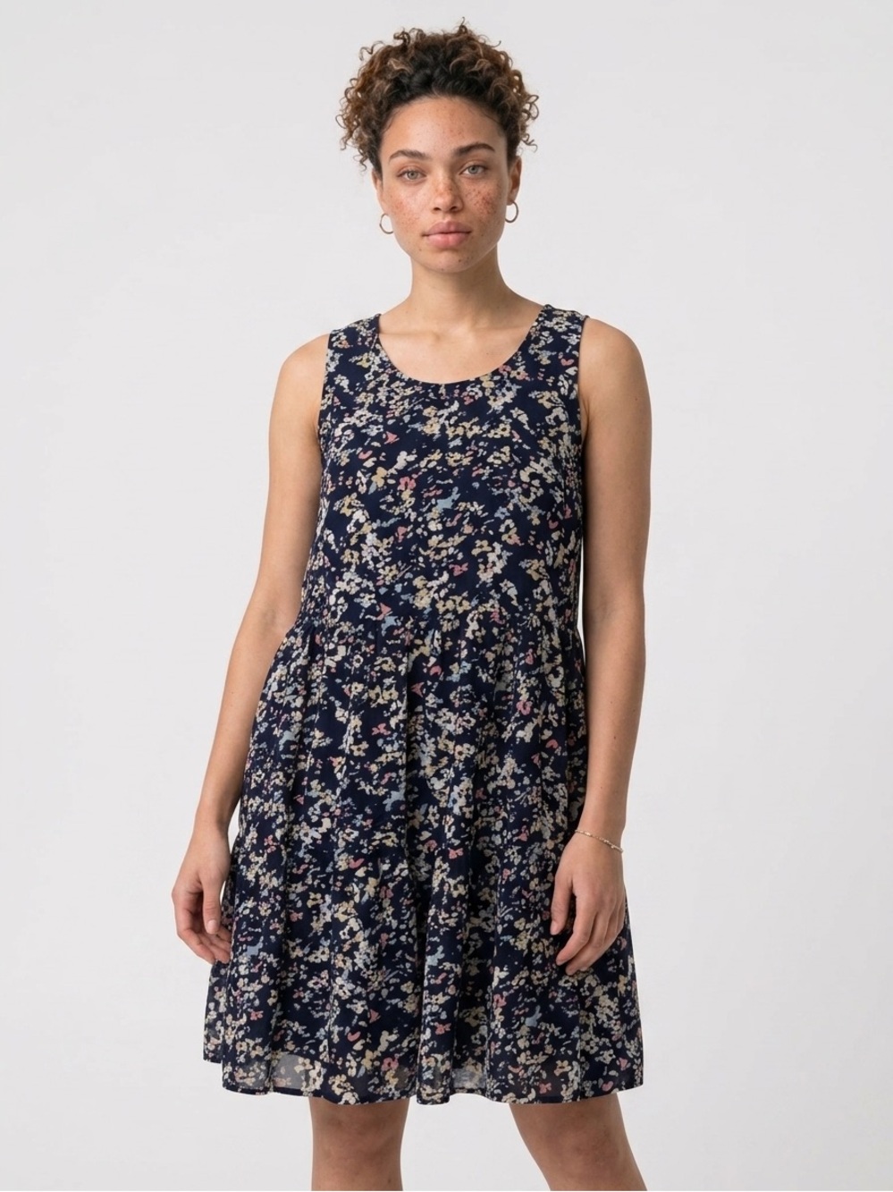 Chic Floral Sleeveless Mini Dress